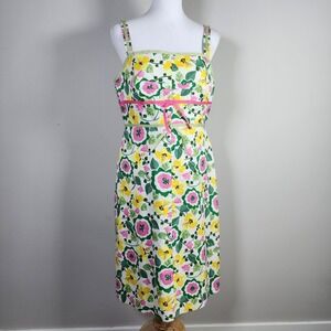 Herve Benard Summer Dress Womens 10 Floral Cocktail Romantic Cruise Vacation